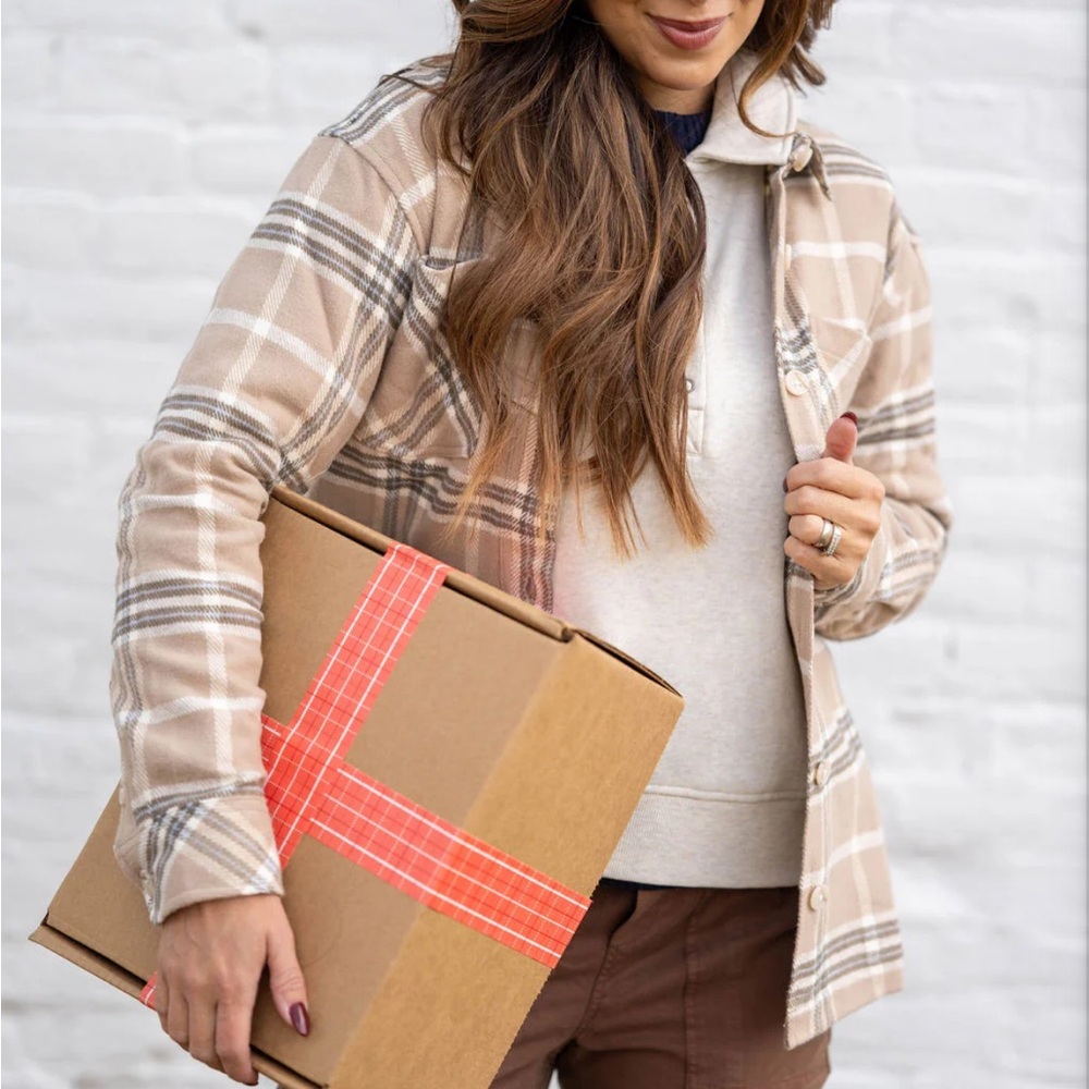 Plaid Button-Up Shacket - Picture 2 of 6